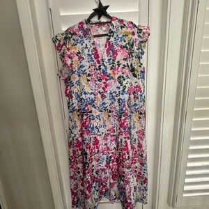 Floral Multicolor Women's Dress